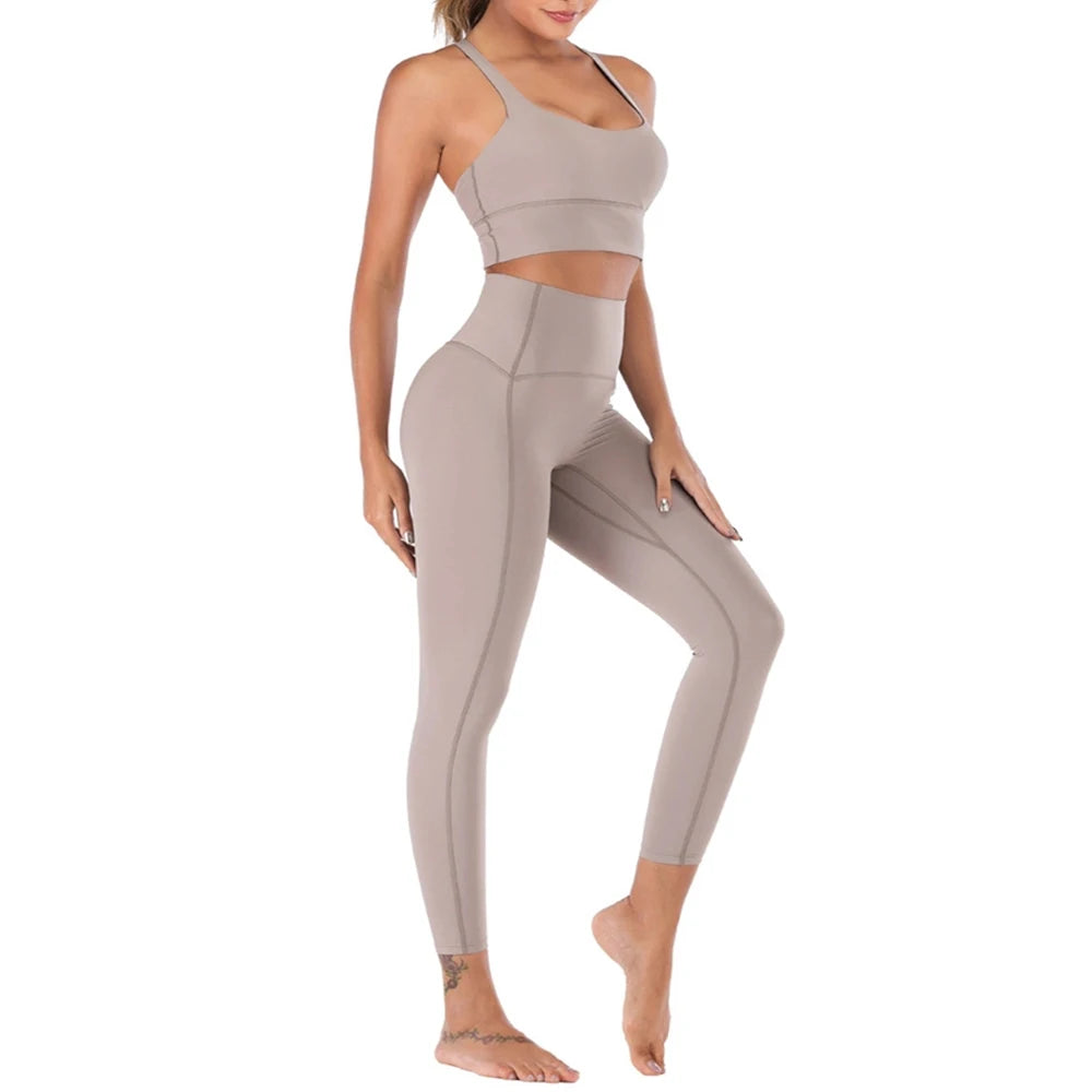 Naked-Feel Yoga Leggings Set