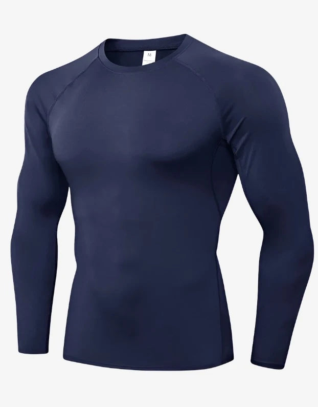 Men's Compression Shirts Longs Sleeve Workout Gym T-Shirt Running Tops Cool Dry Sports Base Layer Athletic Undershirts