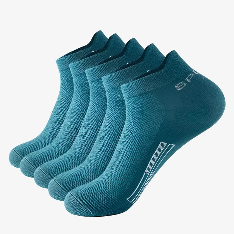 Breathable Organic Cotton Sports Socks 5-Pack