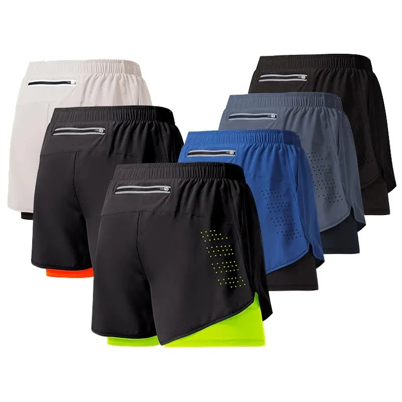 Double Layer Shorts for Men on the Go