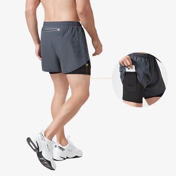 Double Layer Shorts for Men on the Go