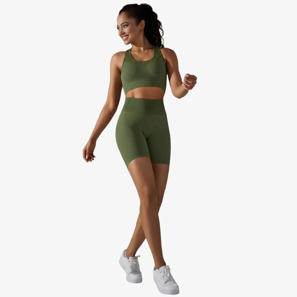 Activewear Set: Crop Top & High-Waisted Leggings